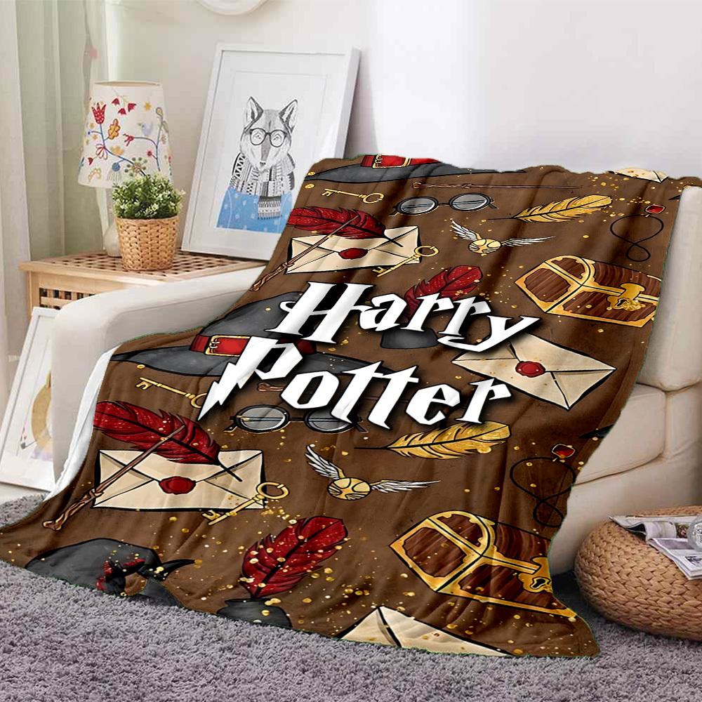 1pc Hogwarts Letter Blanket Lightweight Flannel Throw For Sofa, Bed, Travel, Camping, Livingroom, Office, Couch, Chair, And Bed