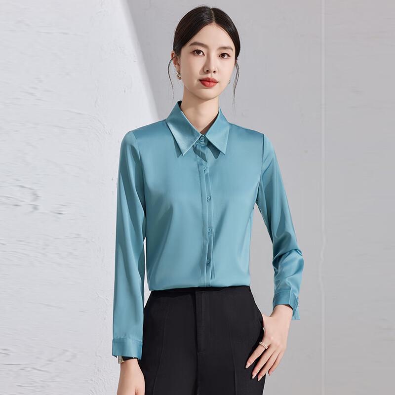 

Women s Elegant Long Sleeve Chiffon Commuter Shirt L