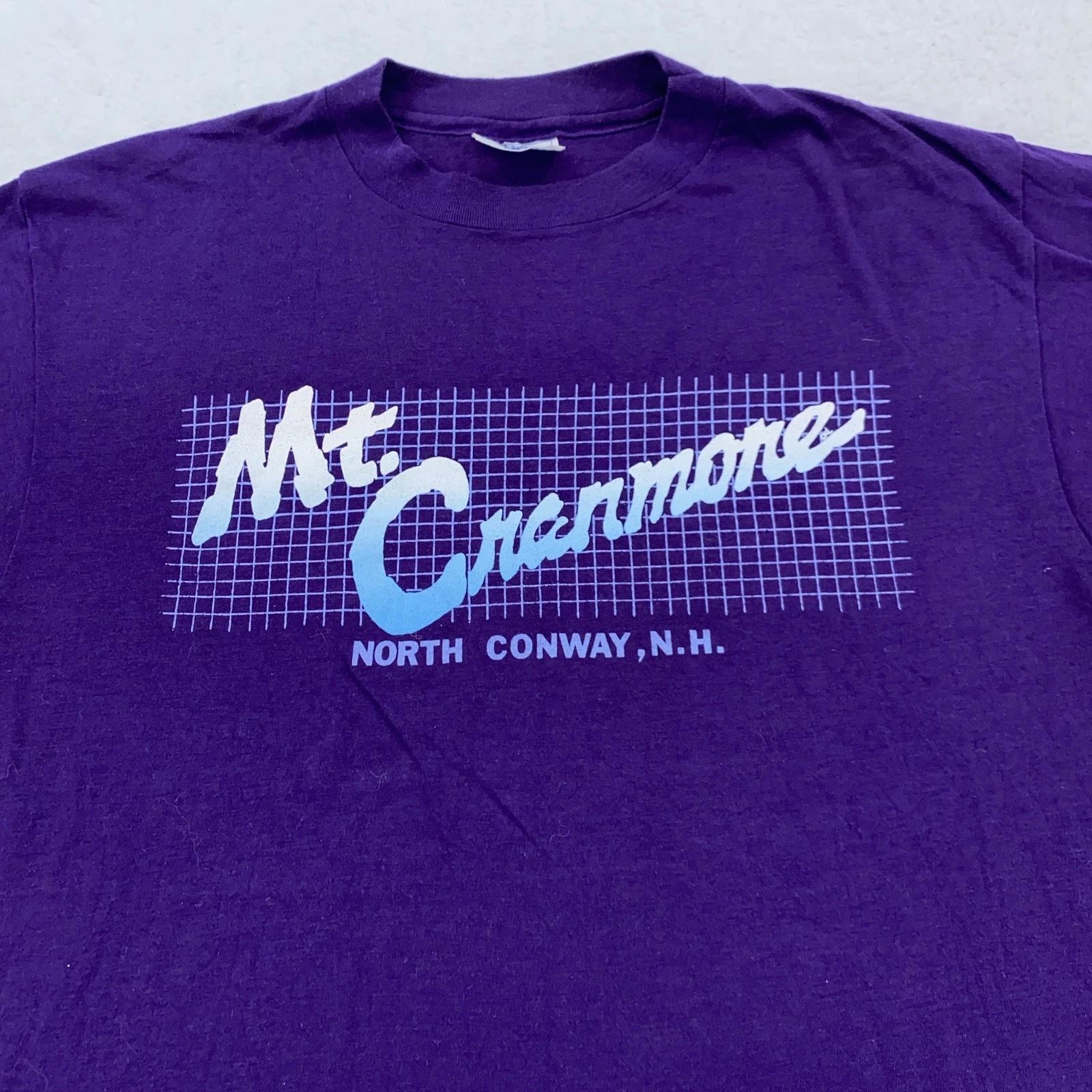

Vintage Mt Cranmore North Conway NH Ski Resort Shirt Mens Medium Purple 80s USA M