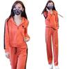Versatile Slim Fit Sports Pants & Hooded Zipper Jacket Set