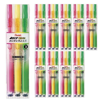 Pentel Marqueur à Clic Handy Line 10 Stylo, Style, S, Lot de 3 Couleurs, Stylos, SXNS15-3(10)