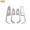 Silver Steel Window Lift Panel Switch Cover Trim For Hyundai Elantra 2016-
