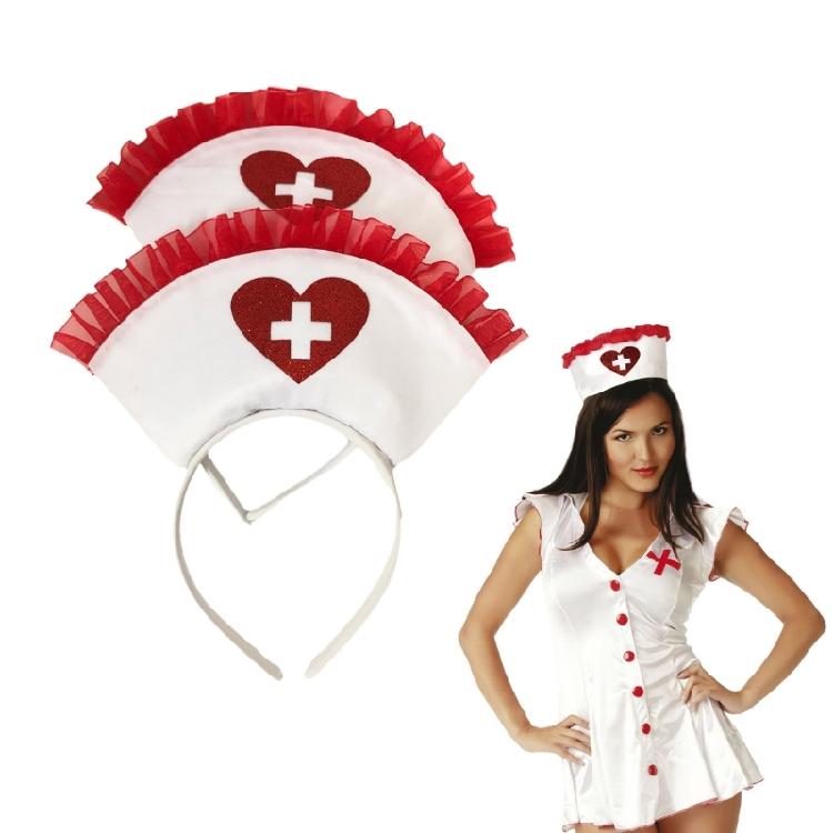 Fasce per Capelli a Cappello da Infermiera Cerchietto per Capelli per Donna Ragazza Accessori per Capelli di Halloween