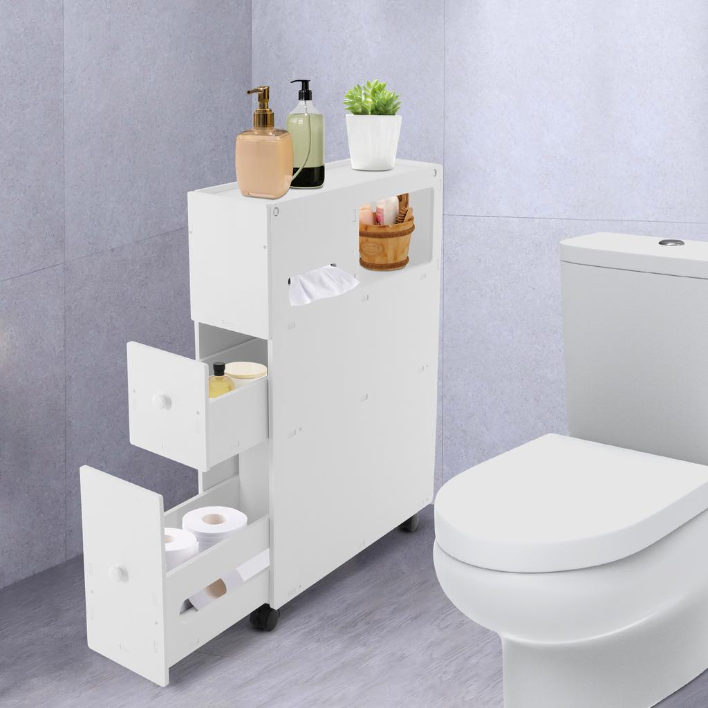 52x16.2x75cm Large Capacity Rectangular Storage Cabinet  Suitable for Bathroom, Toilet, Bedroom, Laundry Room