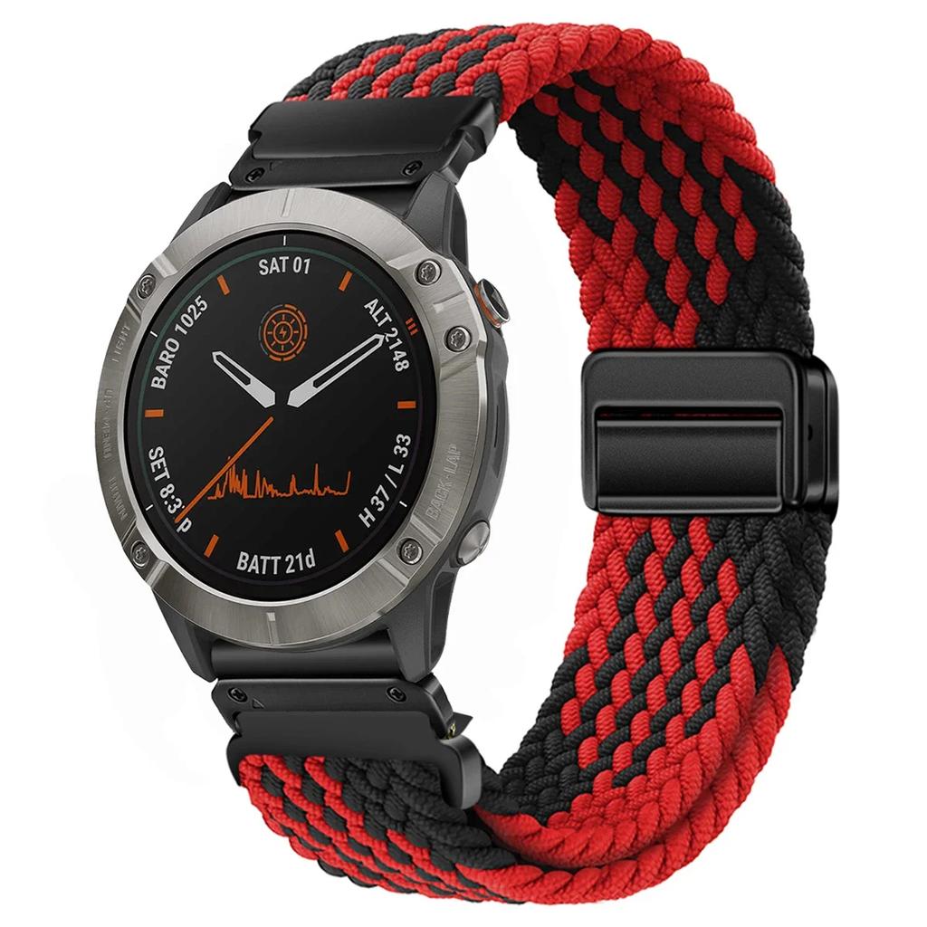 22 26mm Elastic Quick Fit Nylon Strap Enduro2 Wristband For Garmin Fenix5 5XPlus 6 6XPro 7 7XPro 8 Bracelet Tactix7Pro WatchBand