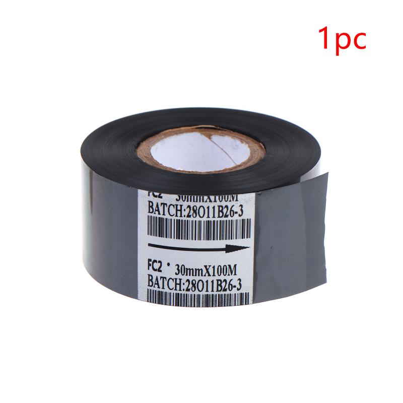 Fc2 30Mm*100M Black Thermal Printing Ribbon For Stamping Machine Printer Ink Heat Transfer Tape Production Date Printing