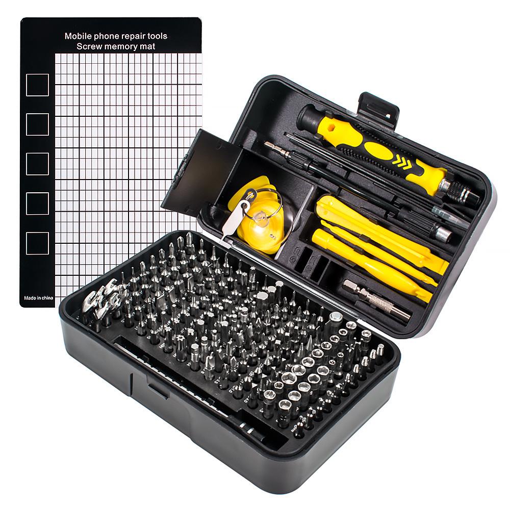 170-in-1 Multi-functional CRV Steel Screwdriver Set for Electronics and Repair жёлтый