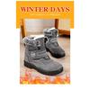 Women's High-Top Thermal Snow Boots with Velcro Fastening Fleece-Lined Women's Boots Casual Women's Shoes Autumn Style