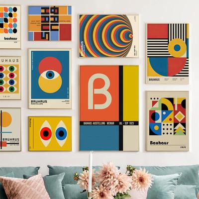 Abstract Bauhaus Geometric Lines Posters and Prints Nordic Japan Wall Art Canvas Painting Modern Pictures for Living Room Decor
