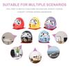 FRCOLOR Daruma Doll Miniature Daruma Traditional Ceramic Good Luck Zen Prosperous Colorful Car Auspicious Interior Souvenir for New Set Figurines,