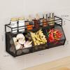 Wall Mounted Vegetable Drainage Basket Carbon Steel Spice Storage Shelf  Kitchen Use