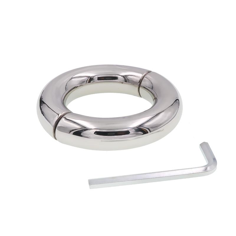 Metal Sex Toys Male Scrotum Binding Device Penis Ring Testicle Pendant Weight Bearing Ring Adult Supplies