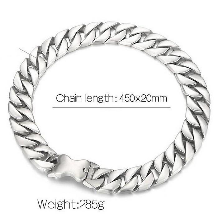 

Модное креативное ожерелье с костяной пряжкой, простое и властное зашифрованное песочное кубинское звено из титановой стали, мужское ожерелье