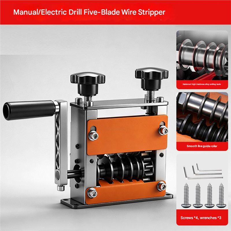 ABBP-Double Drive Wire Stripper Machine For 1-17Mm Fast Scrap Copper Wire For Adults Professionals
