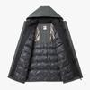 Men's Down Jacket Autumn and Winter New Warm Contrast Color Workwear Outdoor Thickened Coldproof Hooded Jacket for Men