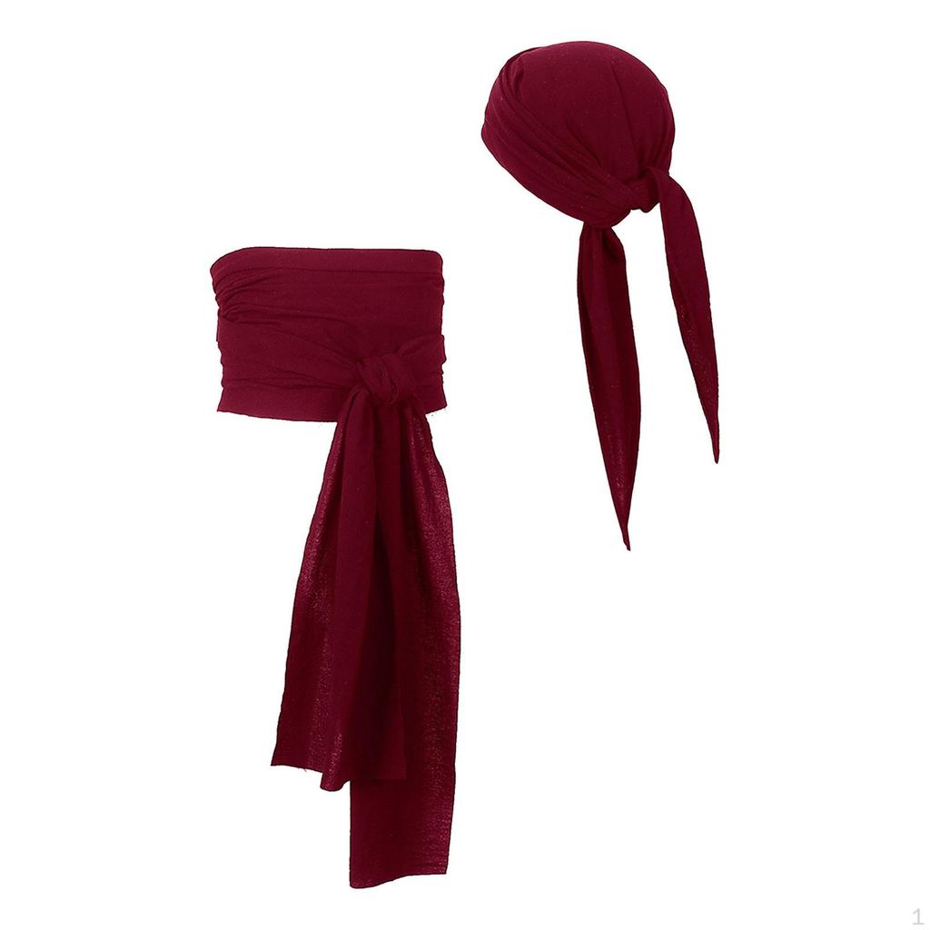 Pirátský šátek na hlavu Klobouk Doplňky Čelenka Šerpa Pás pro Foto Rekvizity