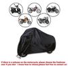Black Waterproof Motorcycle Cover: Heat Absorbing, Silk Polyester, Outdoor Electric Vehicle Cover for Rainy Season