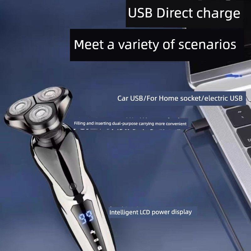 German 2025 New Arrival Electric Shaver Rechargeable 6d Multifunctional Fully Washable Men Three Cutter Head Shaver