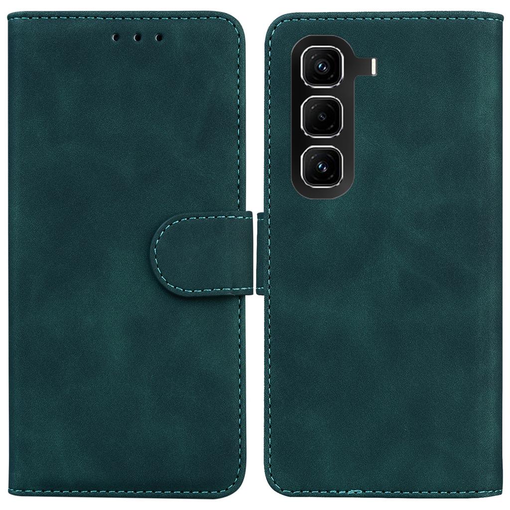 For Infinix Hot 50 Pro 4G Case Solid Color Leather Wallet Phone Cover