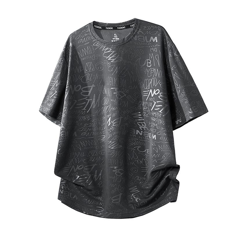 Schnelltrocknendes Sport-T-Shirt Herren Eis Seide Fitness Locker Sommer Dünn Kurzärmlig Laufen Top