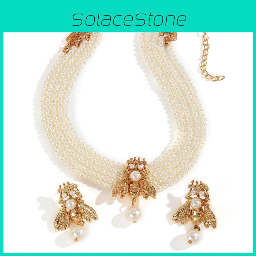 Animal Set Jewelry With Pearl Alloy Elements For Women Gift Givers Decoration
