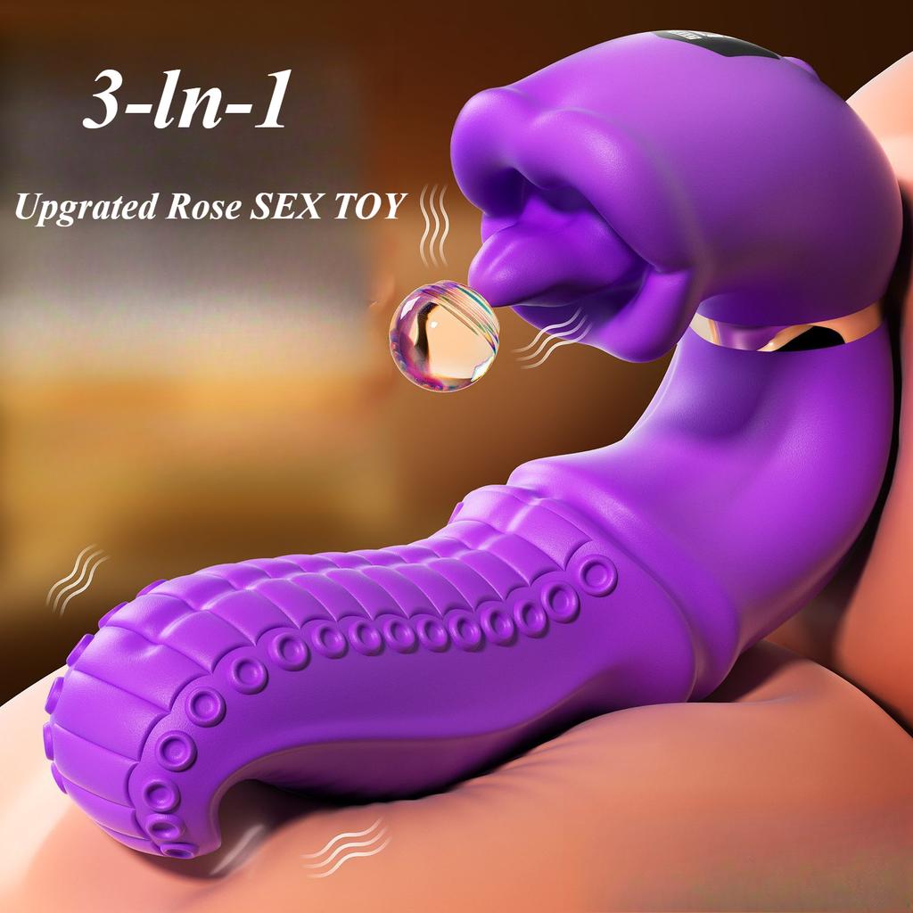 Sex Toys Vibrator Tongue Toy for Women Thrusting Vibrators Dildo Rose Sex Toy G-spot Clit Stimulator Female Adult Toys
