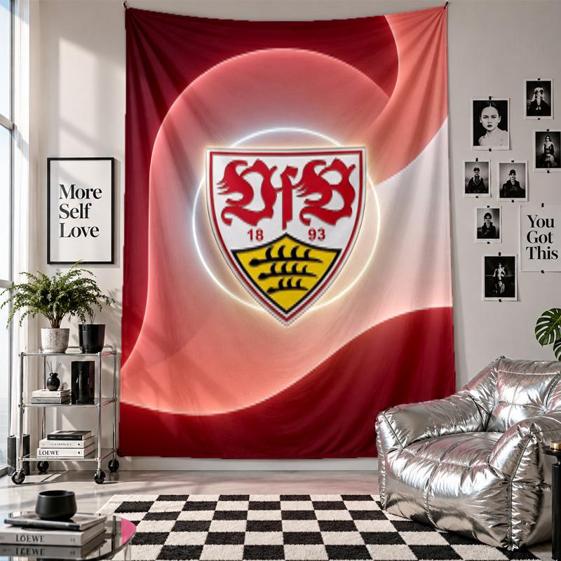 VfB Stuttgart Football Wall Tapestry Home Decor Wall Hanging Cloth for Bedroom Living Room Background