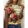 3D Printed Fashion Women's T-Shirt Summer Breathable Trend Versatile