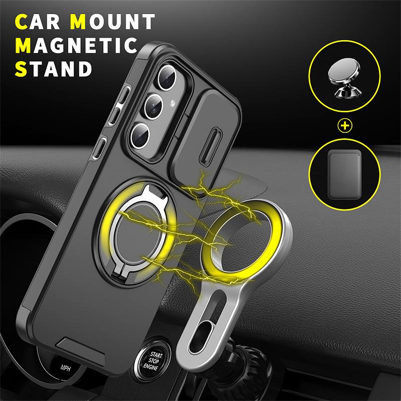 Armor Lens Protecte Case For Samsung Galaxy A56 A36 A26 A16 5G Magnetic Ring Cases for Samsung A55 A54 A35 A25 A15 A14 A13 Cover