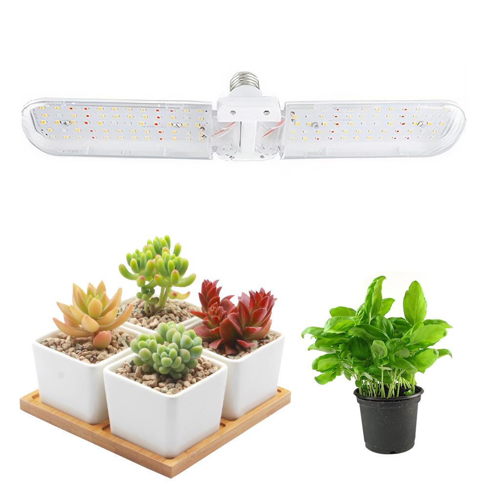 36W LED Grow Light Bulb Foldable Sunlike Full Spectrum Lamp E27 Plant Lamp for Flowers Vegetables Greenhouse & Hydroponic