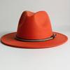 Deep Purple Fedora Felt Hat Men'S And Women'S Universal Solid Color Fedora Hat Women'S  Wide Brim Classic Jazz Hat Church Hat