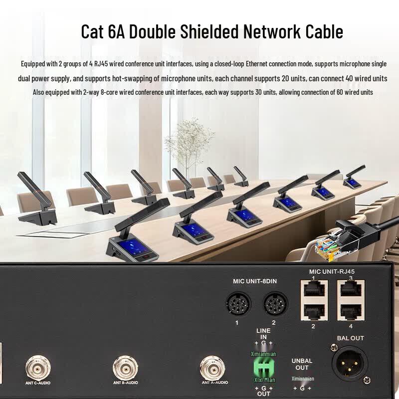 HuiDu HD-3160B Wired/Wireless Digital Conference Microphone System (CN Version)