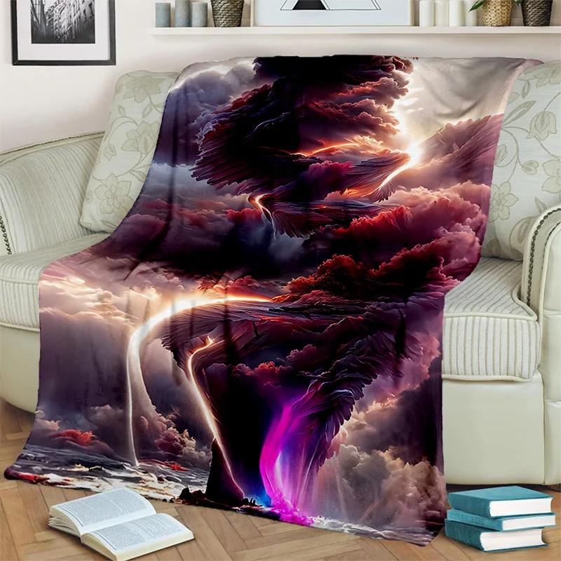 Dream Natural Tornado Cloud Twister Blanket,Soft Throw Blanket for Home Bedroom Bed Sofa Picnic Travel Office Cover Blanket Kids