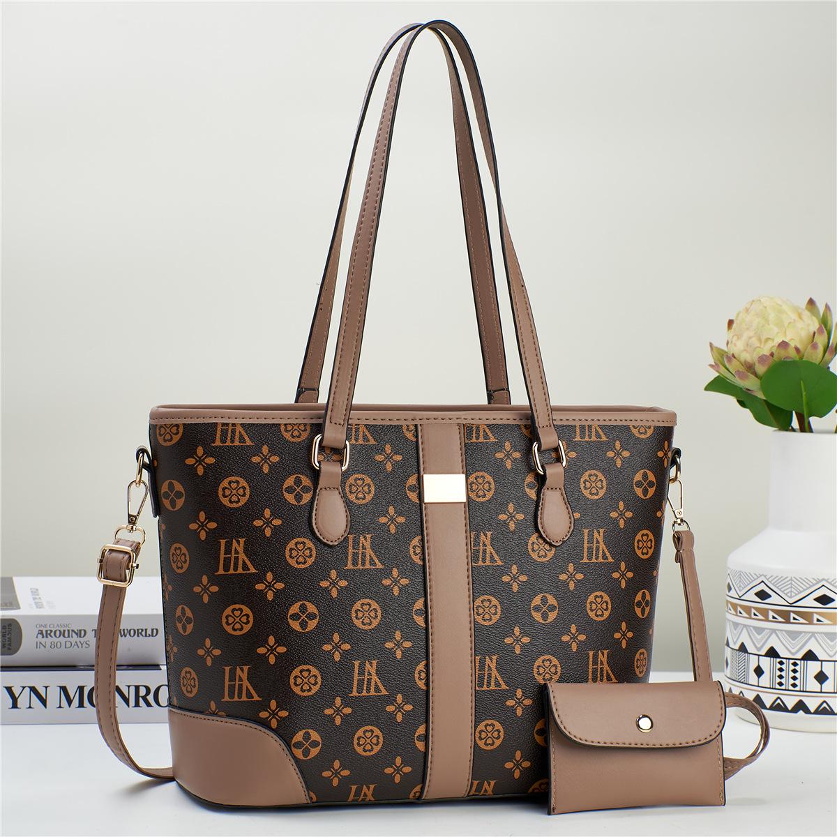 

Жіночі плечові сумки великої місткості Вишуканий принт Жіночі сумки-тоут Сумка з ПУ шкіри Проста вишукана жіноча сумка для покупок