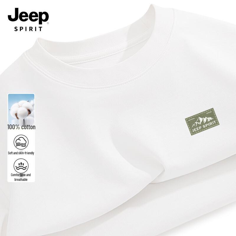 JEEP SPIRIT Men's Pure Cotton Long Sleeve T-Shirt