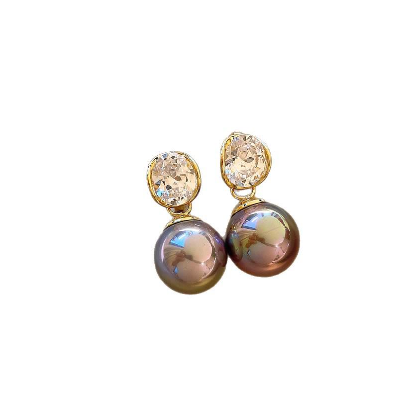2025 Exquisite Zircon Pearl Stud Earrings: Light Luxury & Chic Design