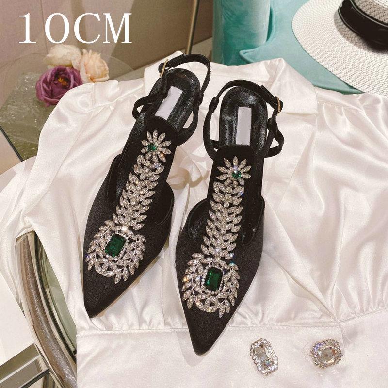 Mode 2025 Sommer Neu Spitz Stiletto High Heels Weibliches Temperament Sexy Diamant Schöne Hochzeitsschuhe Nach Leerkopf Sandalen