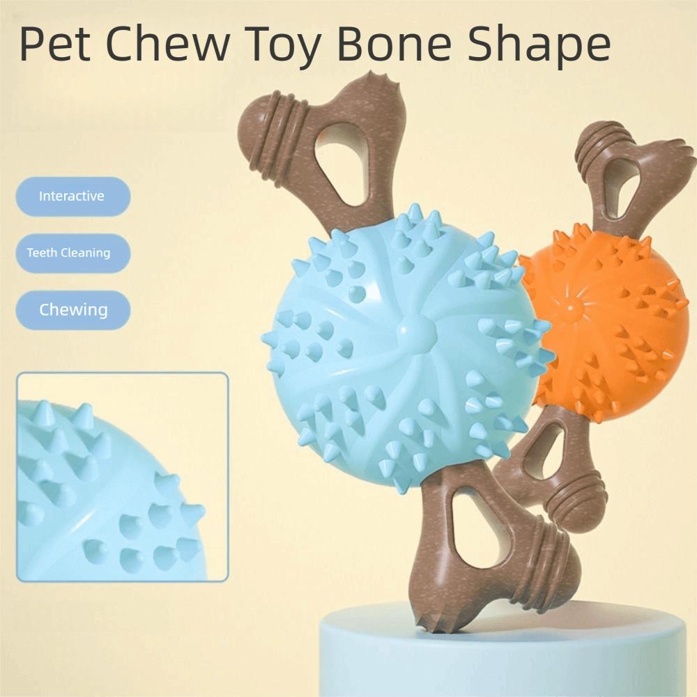 Bite Resistant Dog Teething Stick TPR Dog Chew Toy Dog Toothbrush Toy  Self Amusement