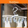 Modern Simple Design Foldable Plastic Clothes Drying Rack With Clips For Dorms