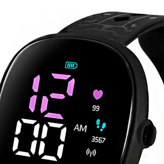 M12 Elektronische Uhr Lebenswasserdicht Modeaccessoires LED Großer Digitalbildschirm Jungen Mädchen Leuchtende LED Sport Digitaluhr für Tägliches Tragen