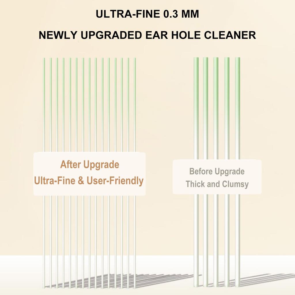 180/240pcs Ear Hole Cleaner Disposable Ear Piercing Cleaner Floss with 15ml Cleaning Solution Ear Cleaner for Removing Dirt Odor