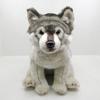 38cm Simulation Wolfshund Plüschtier Realistisches Tier Plüsch Haustier Weiches Kissen Heimdeko Serie Kinderspielzeug Geburtstagsgeschenk