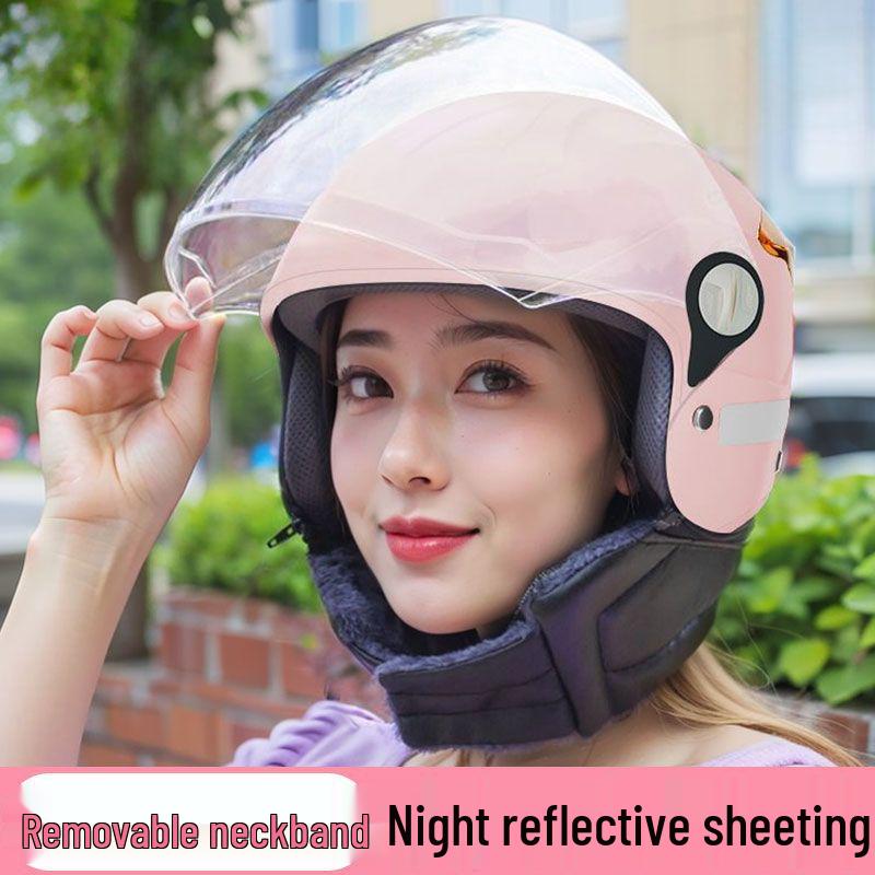 Universal Anti-fog Electric Vehicle Helmet for Men and Women - All-Season, Winter Warmth