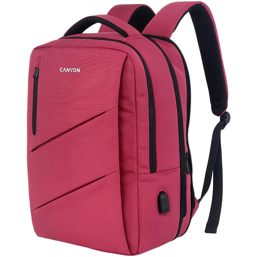 CANYON BPE-5 Urban USB Laptop Backpack 15.6'' Pink
