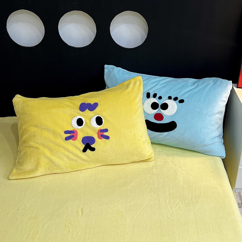 

Милая наволочка с вышивкой в виде полотенца, бархатная наволочка из 2 предметов, прямоугольная наволочка 48x74 см, наволочка Fundas de almohada 2 pillowcase 48x74cm