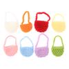 1/12 Dollhouse Woven Plush Shoulder Bag Dollhouse Mini Crossbody Bag Handbag For Dolls Dress Up Aceessories