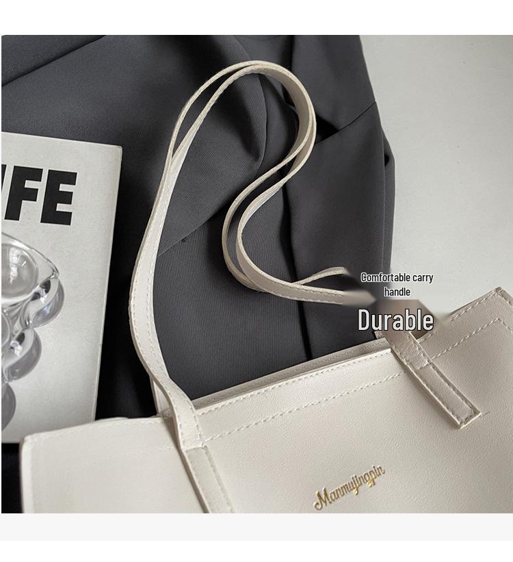 Women's 2024 Spring/Summer Versatile Solid Color Tote – Korean Style Shoulder Bag