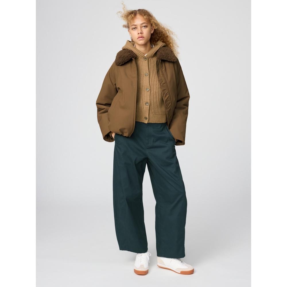 Uniqlo Pantaloni din bumbac cu croială curbată, lungime până la gleznă