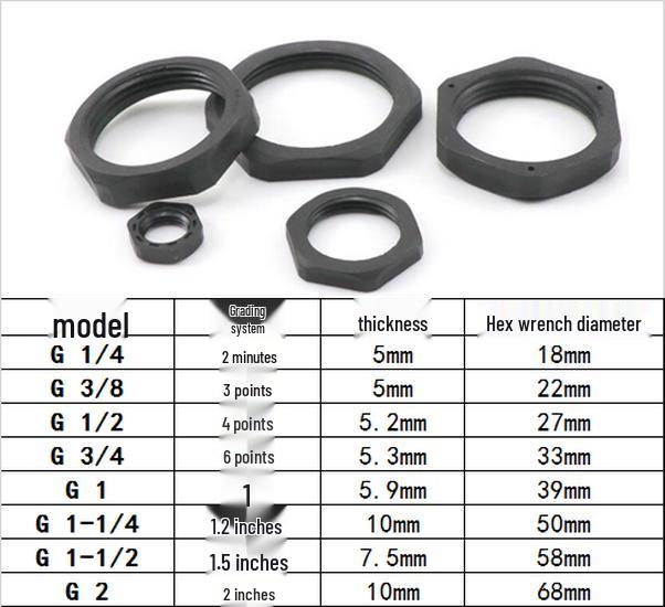 Nylon Plastic Hex Nut Hand-Tightened Split Lock Fastening Cap