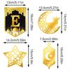 Moon Lanterns Hanging Eid Mubarak Bunting Banners,Ramadans Mubarak Decors M68E